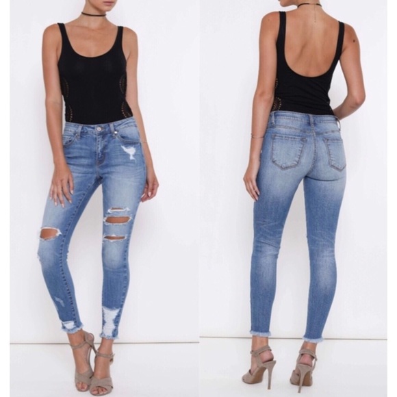KanCan Denim - SALE KANCAN MI-RISE DISTRESSED 👖SKINNY SZ 27